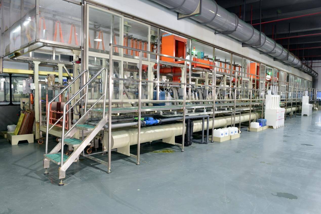 Electroless copper plating line