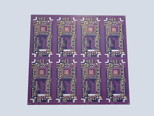 6-layer through hole purple PCB
